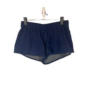 Nike Navy Blue Gray Reversible Athletic Running Casual Shorts Women Sz S